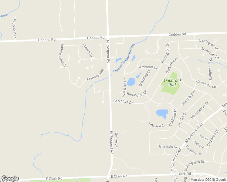 map of restaurants, bars, coffee shops, grocery stores, and more near 8149 Barrington Drive in Superior Charter Township