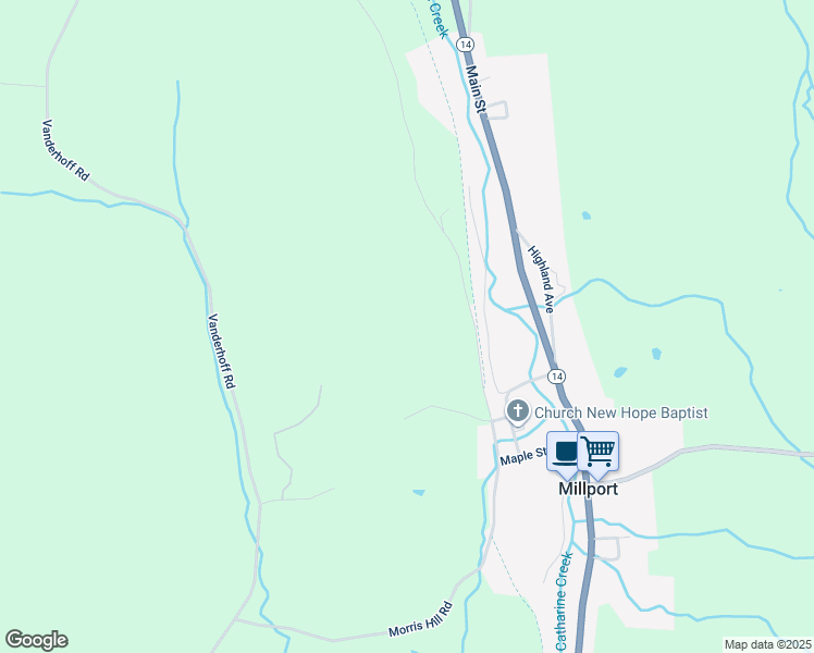 map of restaurants, bars, coffee shops, grocery stores, and more near 58 New Road in Millport