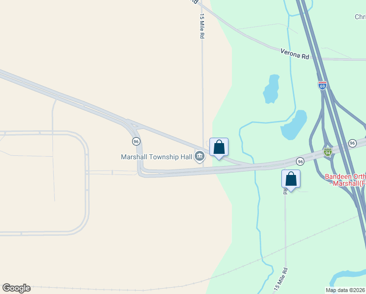 map of restaurants, bars, coffee shops, grocery stores, and more near 14900 Michigan Avenue in Marshall