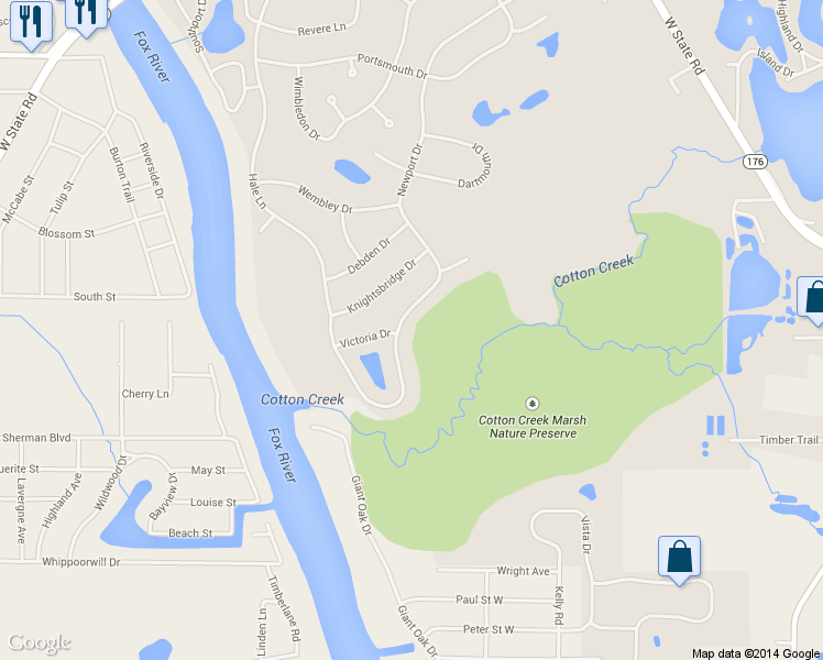 map of restaurants, bars, coffee shops, grocery stores, and more near 4027 Newport Dr in Island Lake