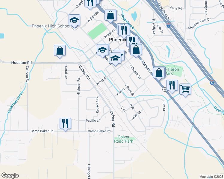 map of restaurants, bars, coffee shops, grocery stores, and more near 211 C Court in Phoenix