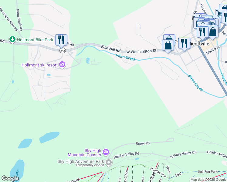 map of restaurants, bars, coffee shops, grocery stores, and more near in Saint Bonaventure