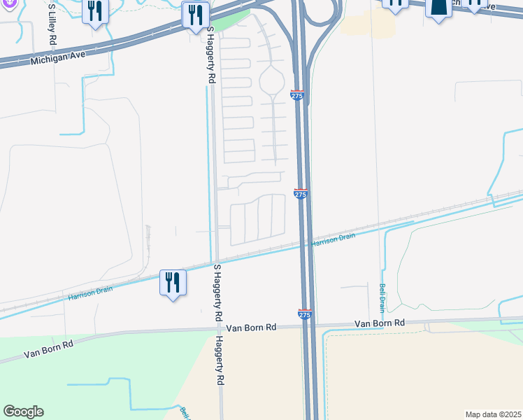 map of restaurants, bars, coffee shops, grocery stores, and more near 5201 Marine Drive in Canton