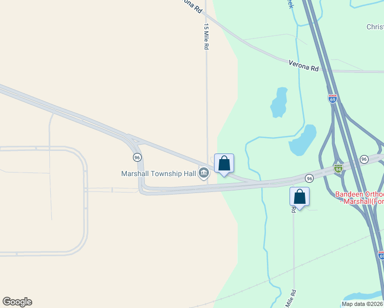 map of restaurants, bars, coffee shops, grocery stores, and more near 14900 Michigan Avenue in Marshall
