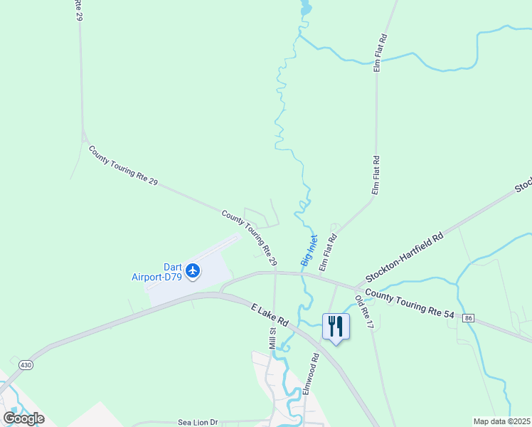 map of restaurants, bars, coffee shops, grocery stores, and more near 13 Spruce Drive in Mayville