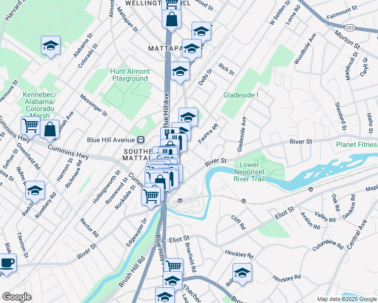 map of restaurants, bars, coffee shops, grocery stores, and more near 43 Fremont Street in Boston