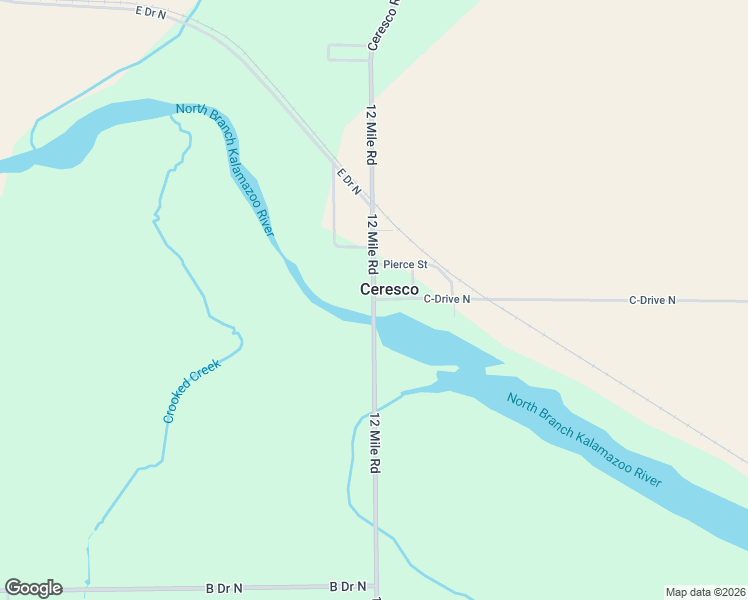 map of restaurants, bars, coffee shops, grocery stores, and more near 176 South Main Street in Ceresco