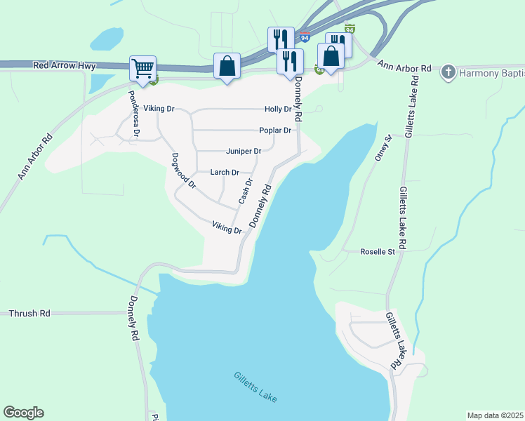 map of restaurants, bars, coffee shops, grocery stores, and more near 4078 Donnely Road in Jackson