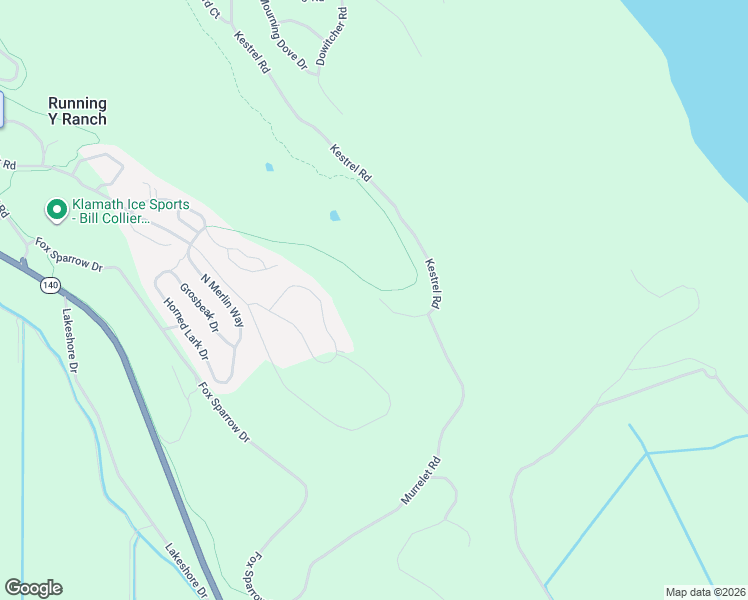 map of restaurants, bars, coffee shops, grocery stores, and more near 9434 Kestrel Road in Klamath Falls