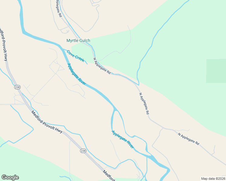 map of restaurants, bars, coffee shops, grocery stores, and more near 16555 North Applegate Road in Grants Pass