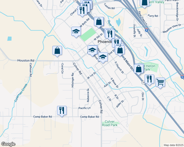 map of restaurants, bars, coffee shops, grocery stores, and more near 600 1st Street in Phoenix