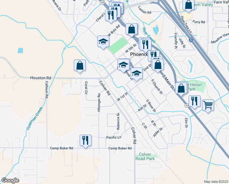 map of restaurants, bars, coffee shops, grocery stores, and more near 109 Rhonda Ln in Phoenix