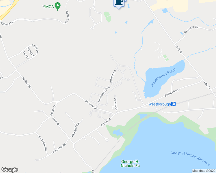 map of restaurants, bars, coffee shops, grocery stores, and more near 5 Simeon Howard Way in Westborough
