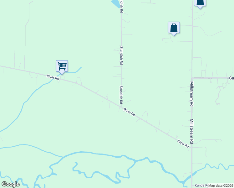 map of restaurants, bars, coffee shops, grocery stores, and more near 19209 River Road in Marengo
