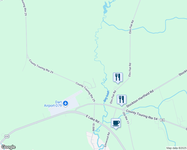 map of restaurants, bars, coffee shops, grocery stores, and more near 13 Spruce Drive in Chautauqua County