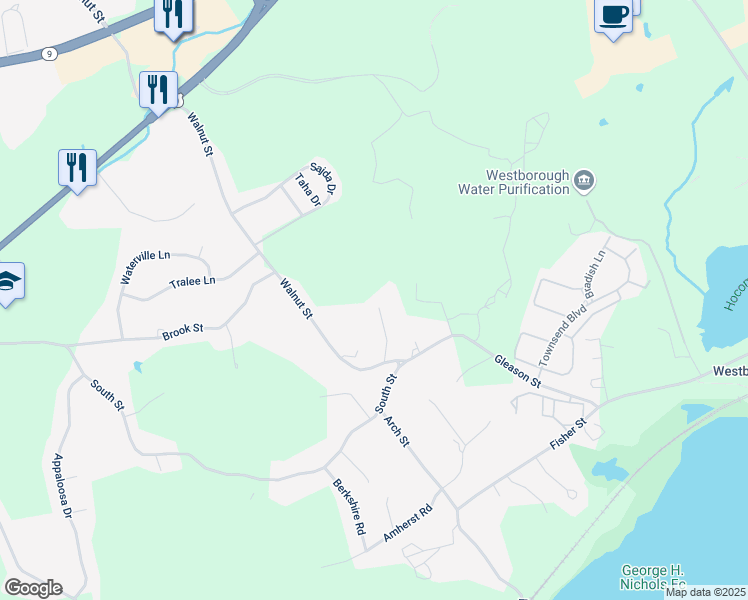 map of restaurants, bars, coffee shops, grocery stores, and more near 15 Boston Hill Circle in Shrewsbury