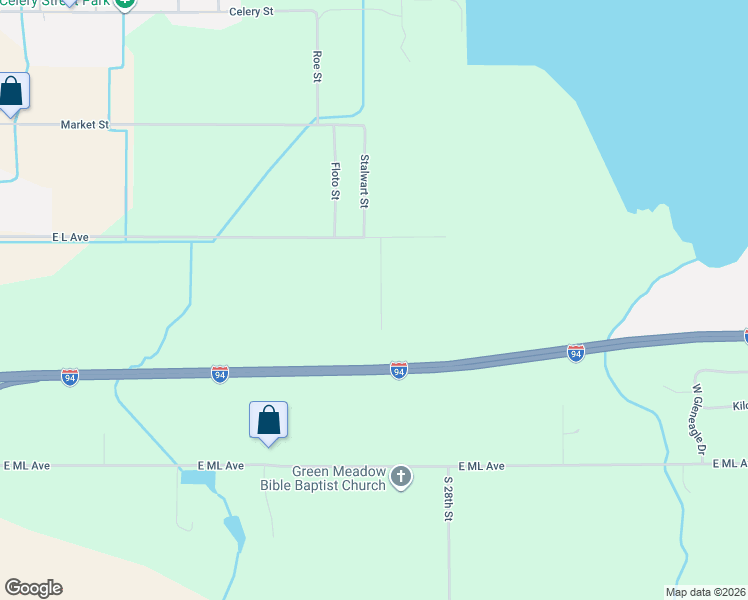 map of restaurants, bars, coffee shops, grocery stores, and more near 6810-6846 L Avenue East in Kalamazoo