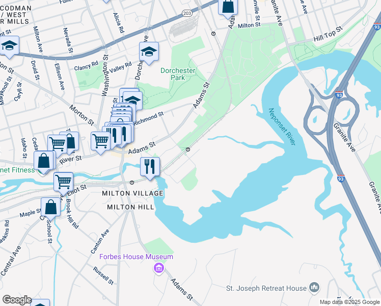map of restaurants, bars, coffee shops, grocery stores, and more near 35 Bearse Avenue in Boston