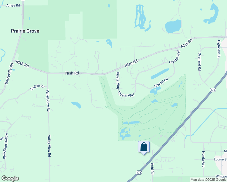 map of restaurants, bars, coffee shops, grocery stores, and more near 2715 Crystal Way in Crystal Lake