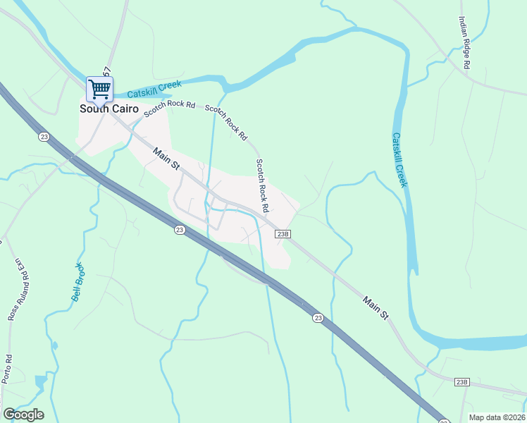 map of restaurants, bars, coffee shops, grocery stores, and more near 60 Scotch Rock Rd in South Cairo