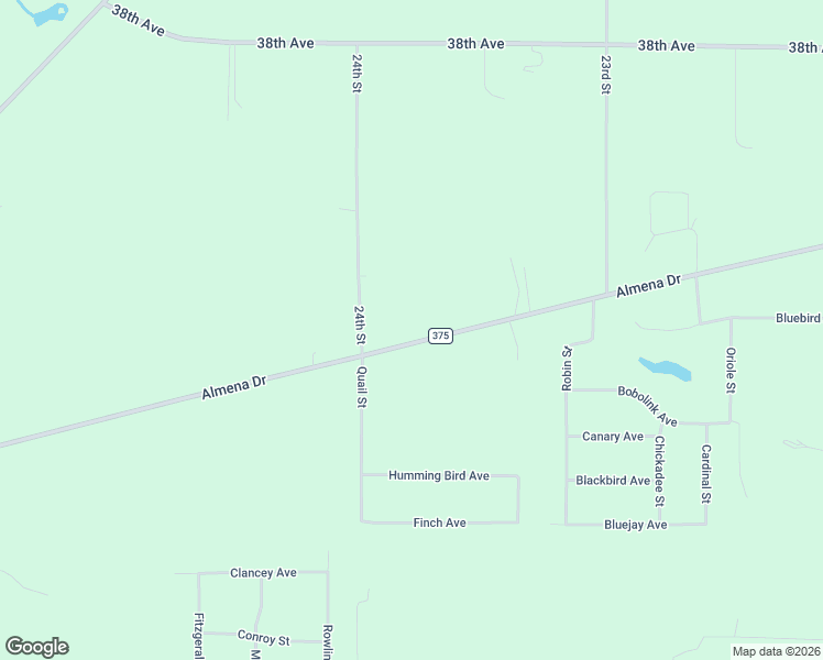 map of restaurants, bars, coffee shops, grocery stores, and more near 23108-23698 Almena Drive in Mattawan