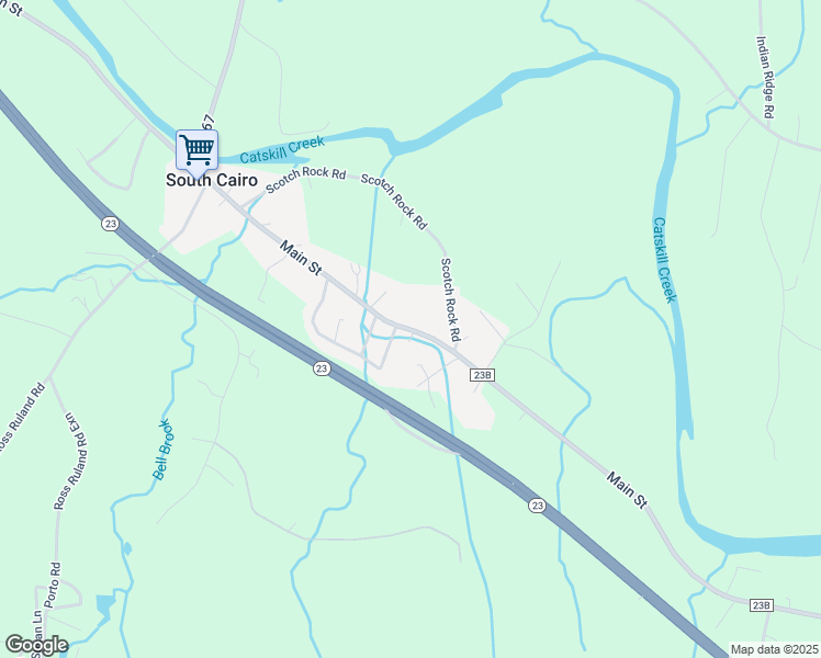 map of restaurants, bars, coffee shops, grocery stores, and more near 2224 Rte 23B in South Cairo