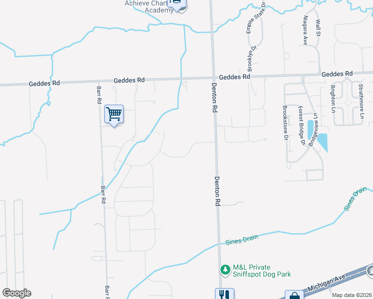 map of restaurants, bars, coffee shops, grocery stores, and more near 49534 Mapleton in Canton