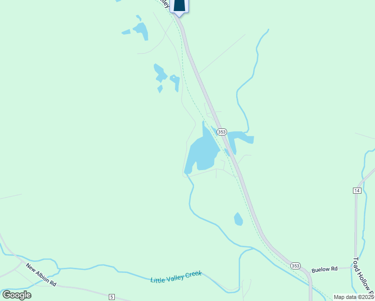 map of restaurants, bars, coffee shops, grocery stores, and more near 43 Linlyco Lake Road in Cattaraugus