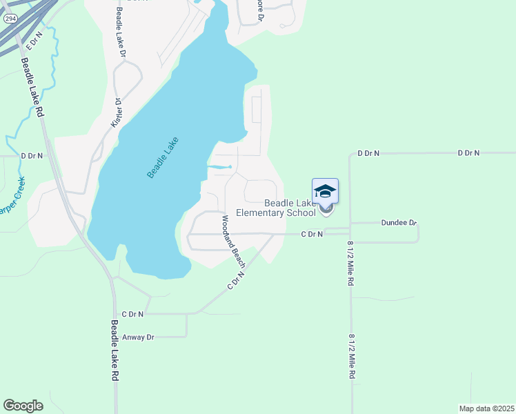 map of restaurants, bars, coffee shops, grocery stores, and more near 213 Manor Drive in Battle Creek