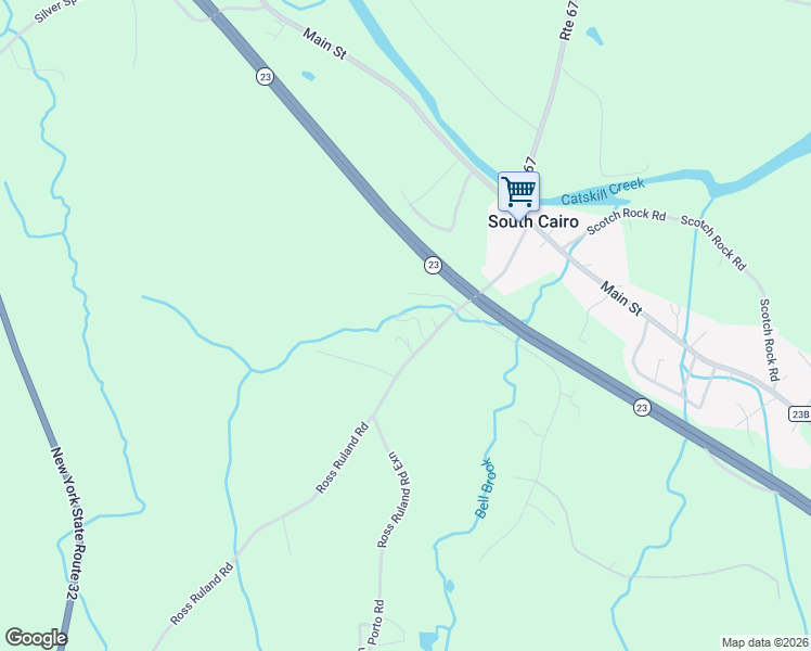 map of restaurants, bars, coffee shops, grocery stores, and more near 102-120 Ross Ruland Road in Cairo