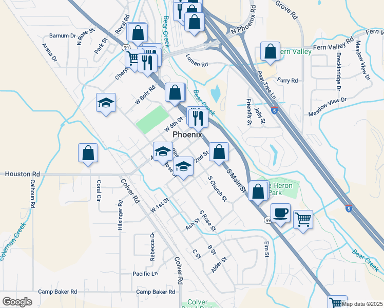 map of restaurants, bars, coffee shops, grocery stores, and more near 114 2nd Street in Phoenix
