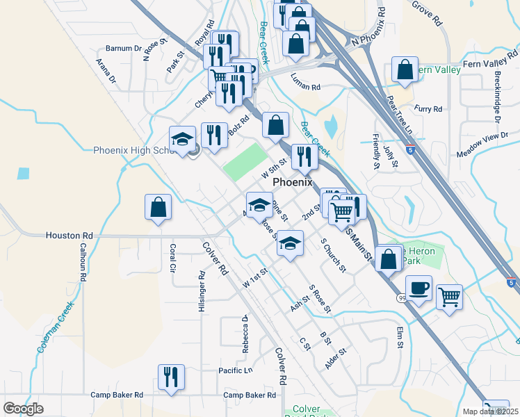map of restaurants, bars, coffee shops, grocery stores, and more near 302 1/2 West 4th Street in Phoenix