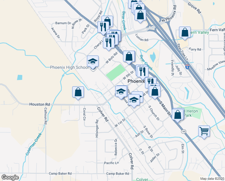 map of restaurants, bars, coffee shops, grocery stores, and more near 409 West 5th Street in Phoenix
