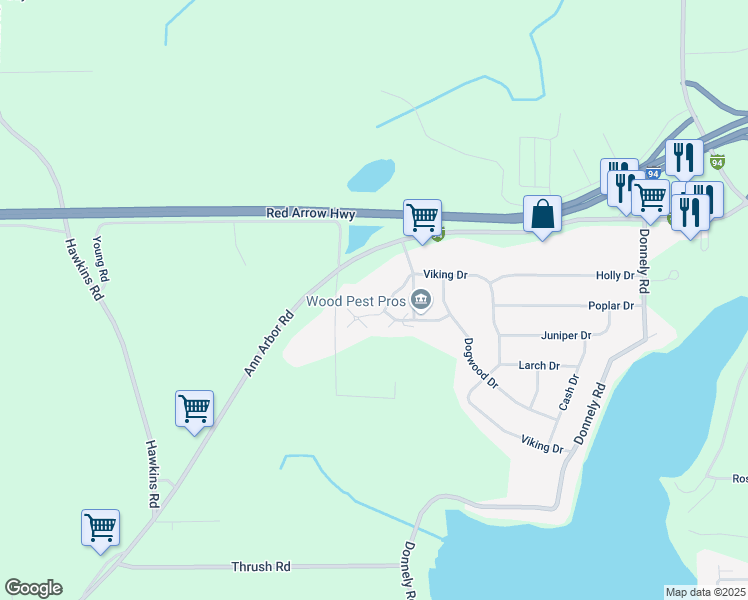 map of restaurants, bars, coffee shops, grocery stores, and more near 5000 Ponderosa Drive in Jackson