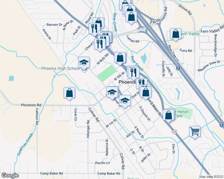 map of restaurants, bars, coffee shops, grocery stores, and more near 302 1/2 West 4th Street in Phoenix