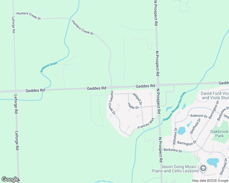 map of restaurants, bars, coffee shops, grocery stores, and more near 7565 Abigail Drive in Superior Charter Township