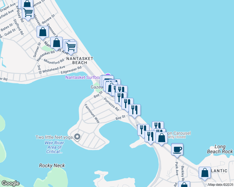 map of restaurants, bars, coffee shops, grocery stores, and more near 1 Porrazzo Road in Hull