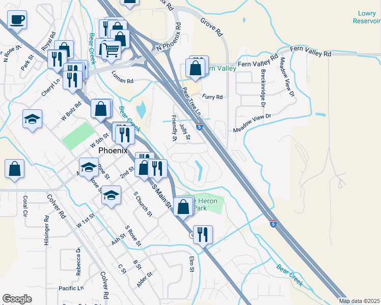map of restaurants, bars, coffee shops, grocery stores, and more near 4825 East Evans Cr Road in Phoenix