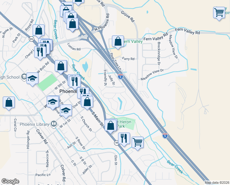 map of restaurants, bars, coffee shops, grocery stores, and more near 4825 East Evans Cr Road in Phoenix