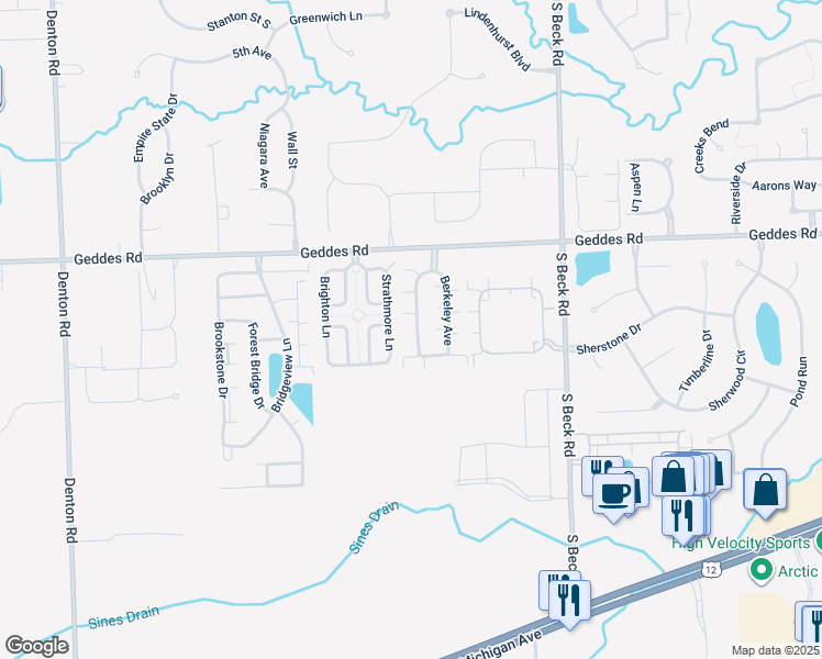 map of restaurants, bars, coffee shops, grocery stores, and more near 4028 Elizabeth Avenue in Canton