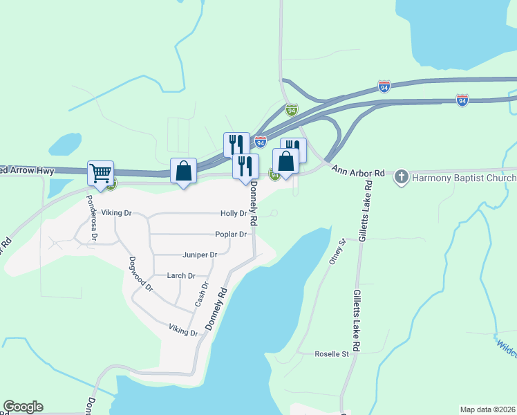 map of restaurants, bars, coffee shops, grocery stores, and more near 98 Bentwood Drive in Jackson