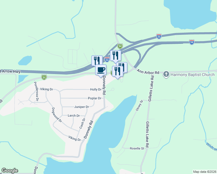 map of restaurants, bars, coffee shops, grocery stores, and more near 98 Bentwood Drive in Jackson