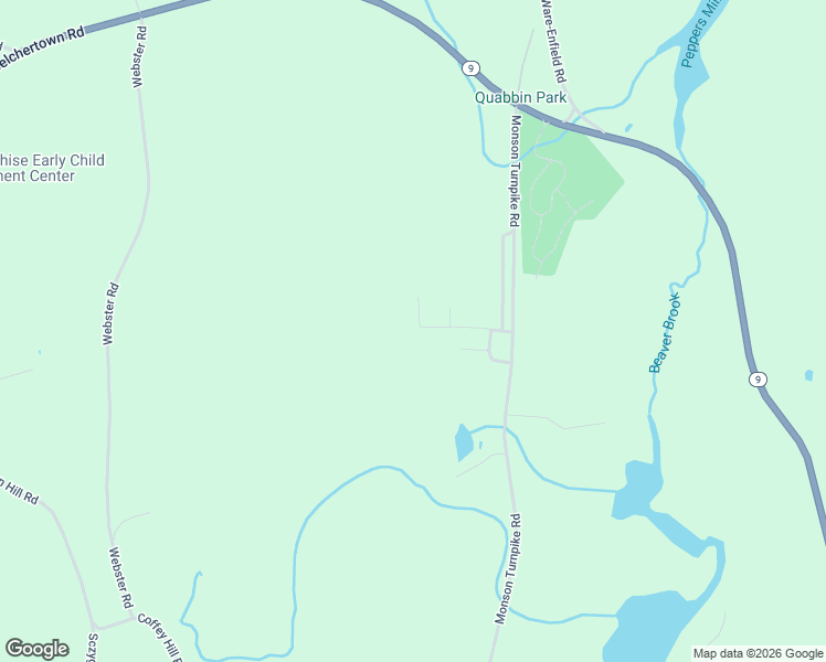 map of restaurants, bars, coffee shops, grocery stores, and more near 71 Monson Turnpike Road in Ware