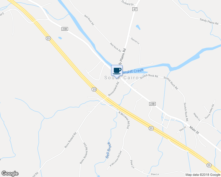 map of restaurants, bars, coffee shops, grocery stores, and more near 40 Ross Ruland Road in South Cairo