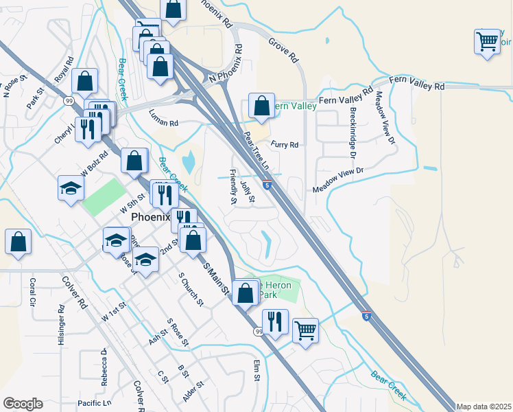 map of restaurants, bars, coffee shops, grocery stores, and more near 4825 East Evans Cr Road in Phoenix