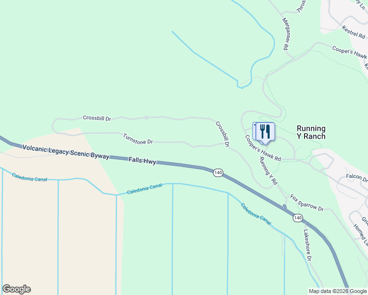 map of restaurants, bars, coffee shops, grocery stores, and more near 12044 Turnstone Drive in Klamath Falls