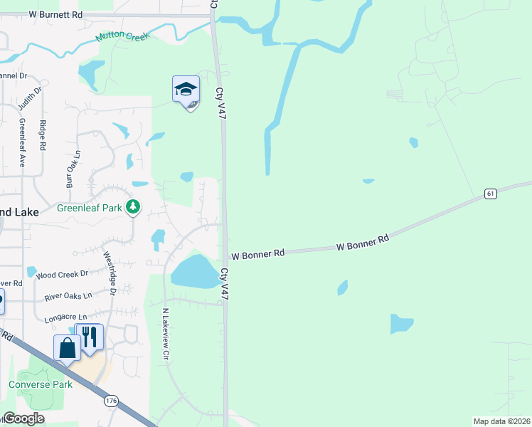 map of restaurants, bars, coffee shops, grocery stores, and more near 27920 West Bonner Road in Wauconda