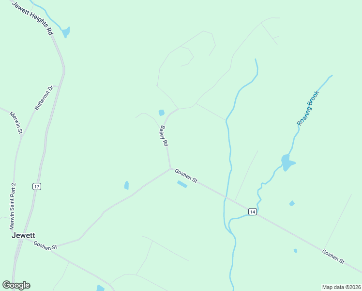 map of restaurants, bars, coffee shops, grocery stores, and more near 40 Bailey Road in Jewett