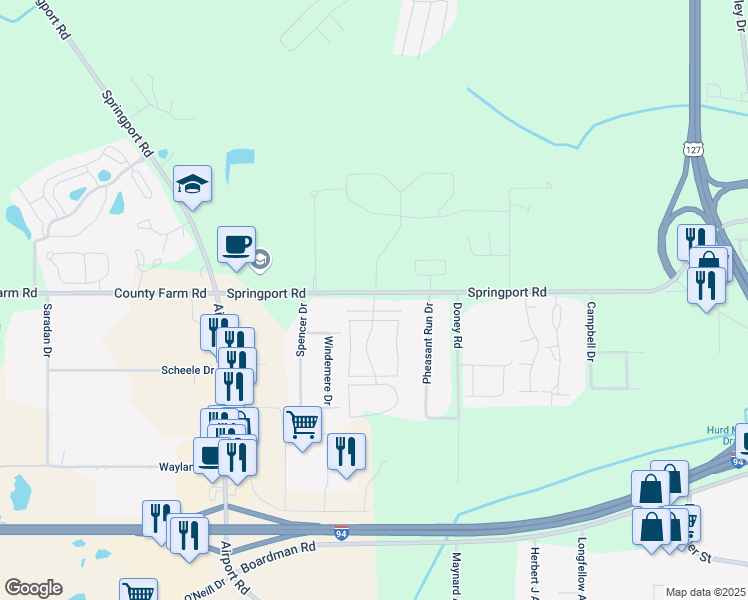 map of restaurants, bars, coffee shops, grocery stores, and more near 2735 Granada Drive in Jackson