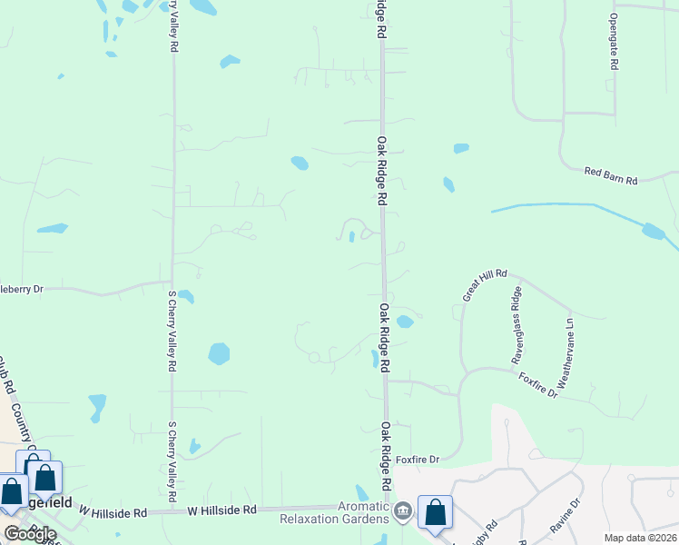 map of restaurants, bars, coffee shops, grocery stores, and more near 3605 Oak Ridge Road in Crystal Lake